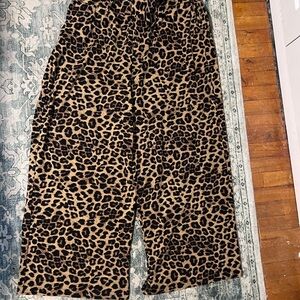 torrid Leopard-Print Tie Waist Pants - Black & Tan